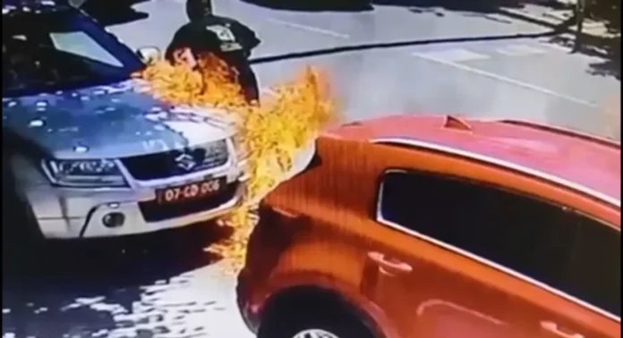 pozhar opozharuvanje avtomobili na bugarska ambasada