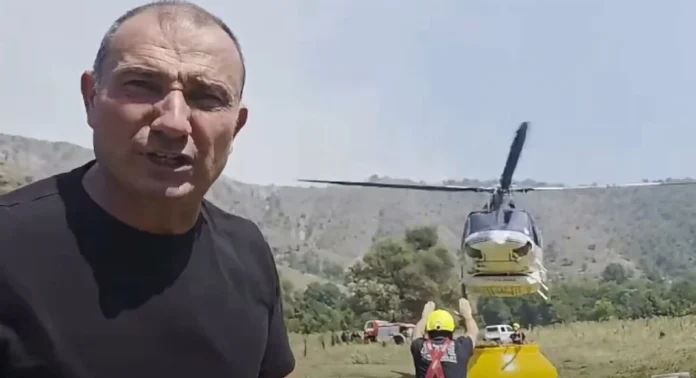 stojanche angelov montazhen bazen policiski helikopter pozharnikari pozhar dragov dol