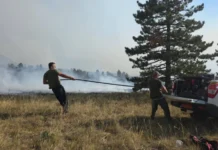 Wildfire threatens Jasen reserve